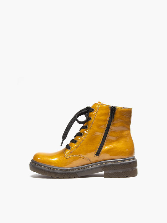 Mustard Rieker Lace Up Ankle Boot
