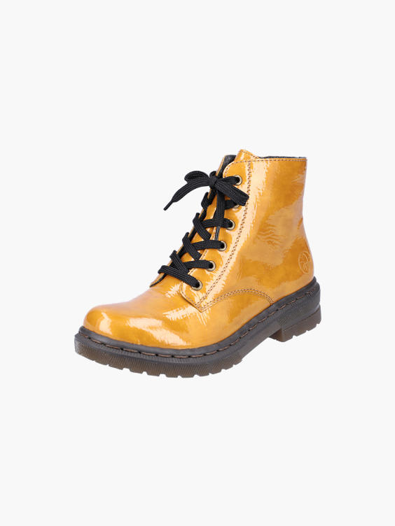 Mustard Rieker Lace Up Ankle Boot