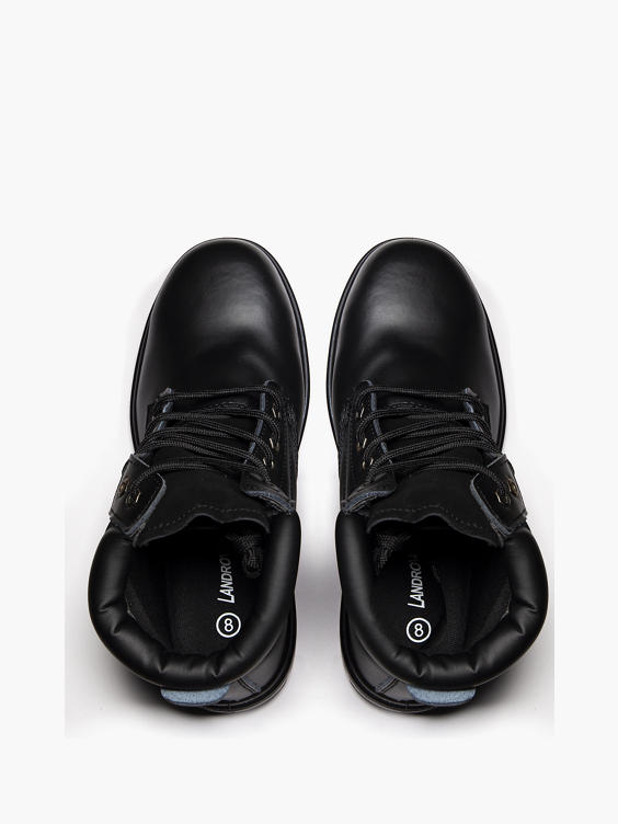 Landrover Black Leather Lace-up Safety Boot