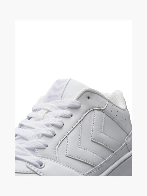 White Power Play Lace-up Trainer