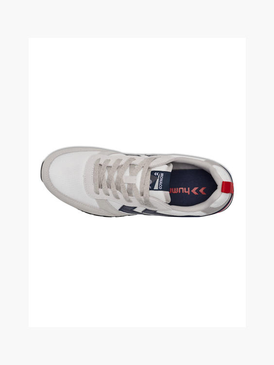White/Blue/Red Monaco Lace-up Trainer