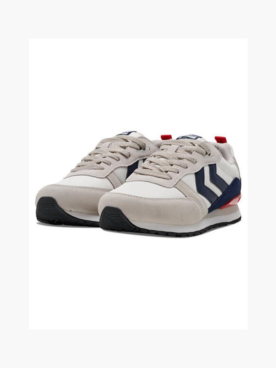 White/Blue/Red Monaco Lace-up Trainer