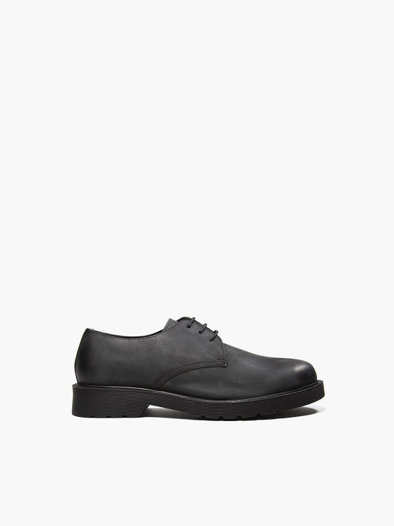 (Claudio Conti) Mens Black Leather Lace Up Shoes in Black DEICHMANN