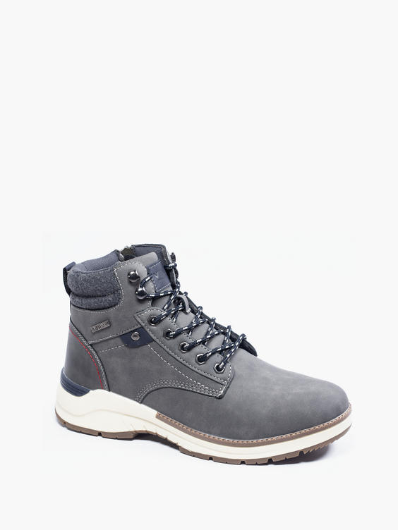 Casual Dark Grey Lace-up Boot 
