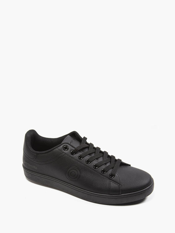 Black Lace Up Casual Trainers