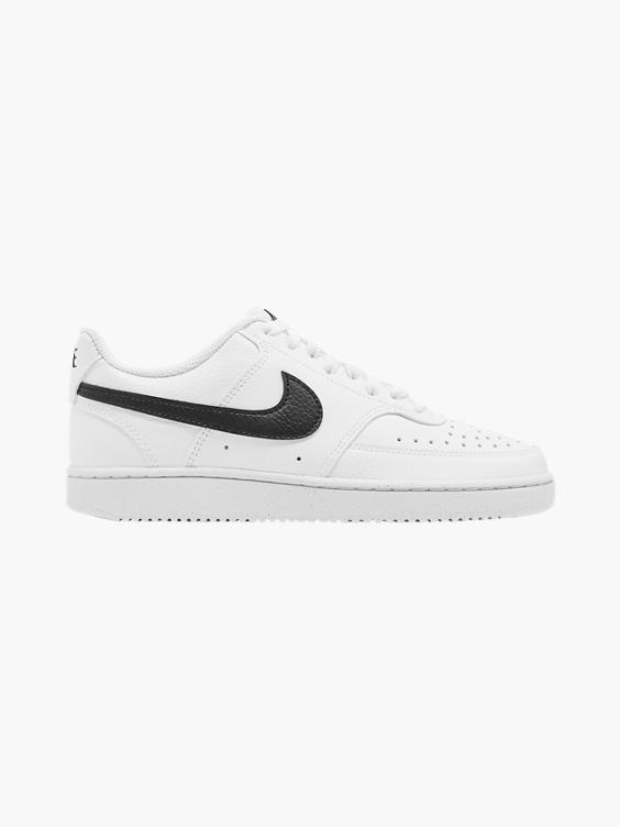 Nike White/Black Court Vision Low Lace-up Trainer in Black white DEICHMANN