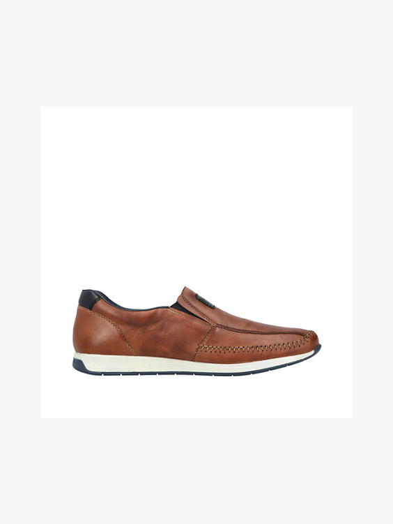 Tan Leather Casual Slip-on Shoe