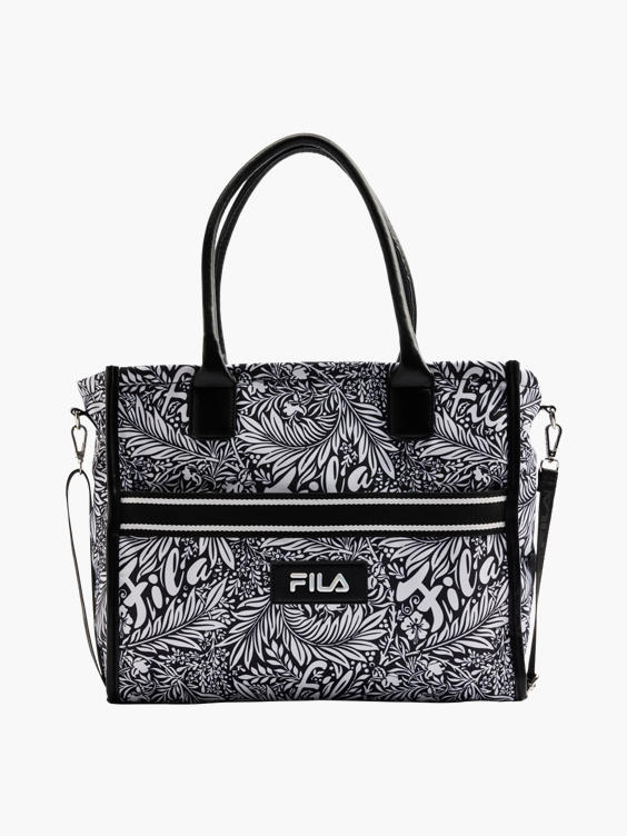Fila Black Patterned Tote Shopper Bag 