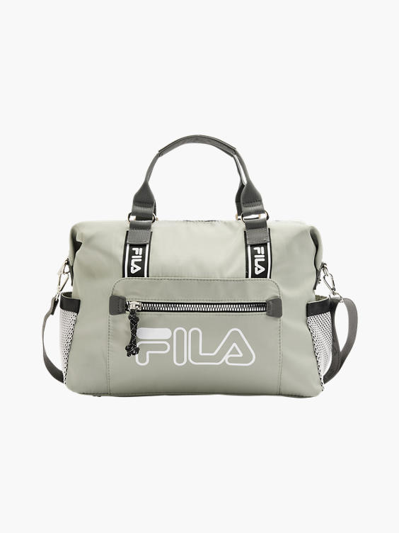 Green Fila Shoulder Bag with Contrasting Zippers