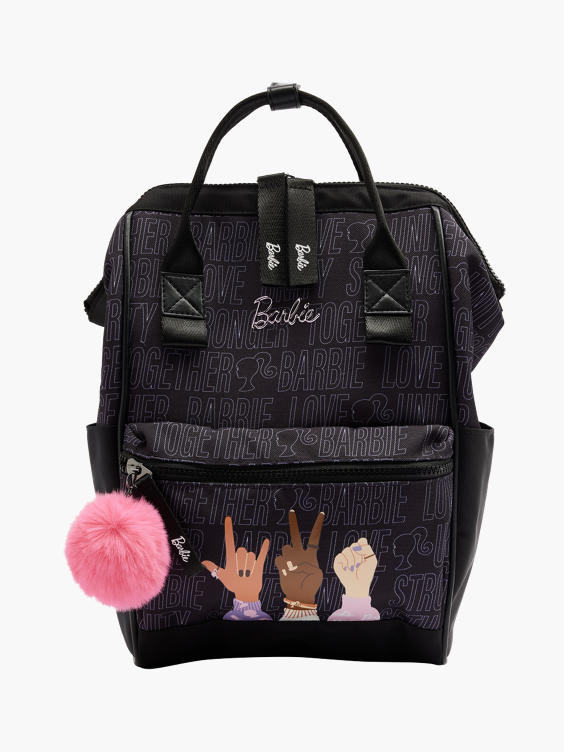 Barbie Black Backpack with PomPom Charm