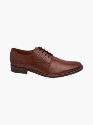 Mens AM Shoe Brown Leather Formal Lace-up Shoes