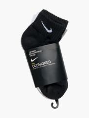 Ladies Nike 3pk Black/ Grey/ White Cushion Ankle Socks 34-38
