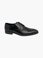 Mens AM Shoe Leather Black Lace-up Shoes