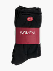 Ladies 10pk Black Socks 
