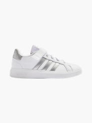 Adidas White/ Silver Grand Court El Junior Girls