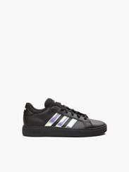Mens Adidas Grand Court Base 2.0 Black Irredescent Striped Trainers