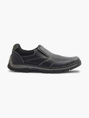 Mens Memphis One Black Casual Slip-on Shoes