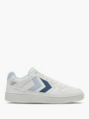 Hummel Ladies White/Blue Lace-up Trainers