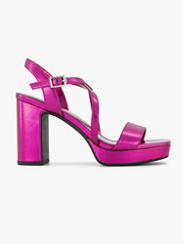Roze metallic sandalette