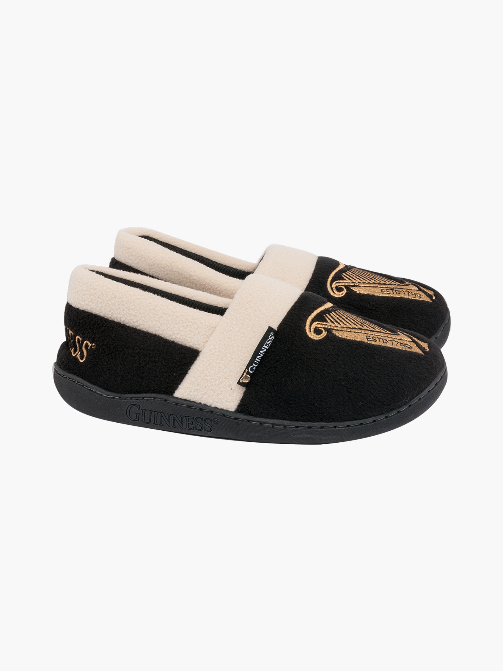 Deichmann Mens Guinness Slippers in Black DEICHMANN