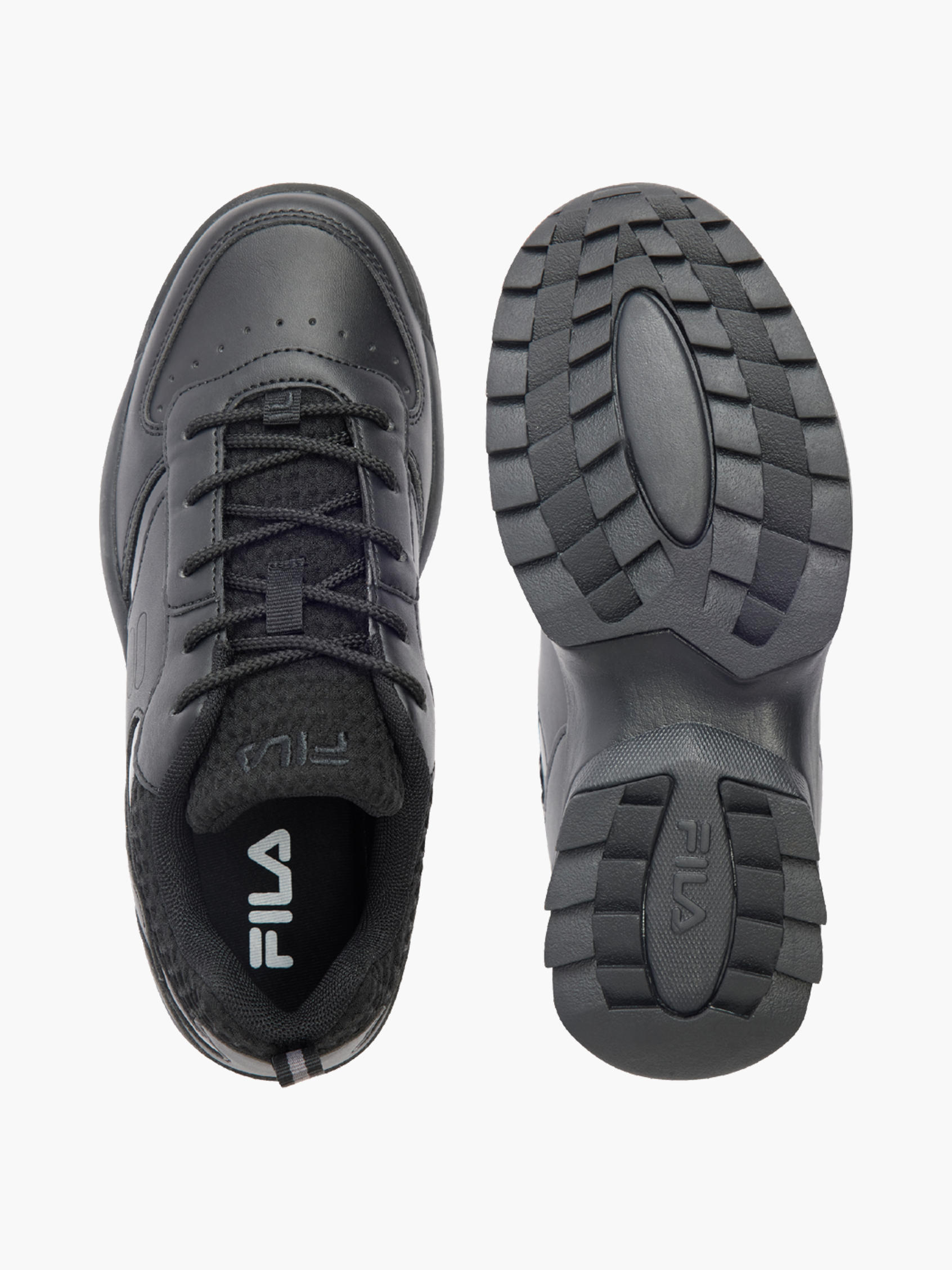 Black chunky trainers fila deals