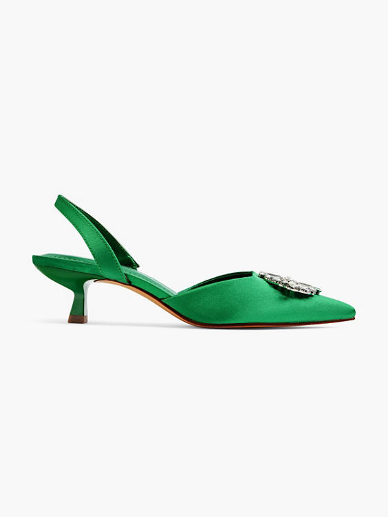 Green 2024 slingback heels