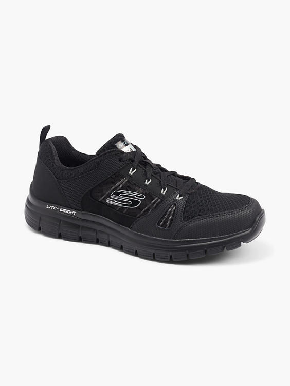 Mens Skechers Black Lace-up Trainers 