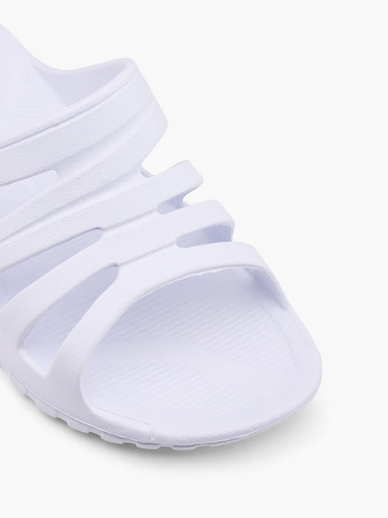 Ladies White Slide Sandal