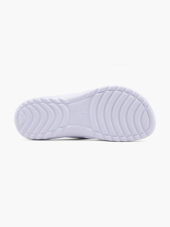Ladies White Slide Sandal