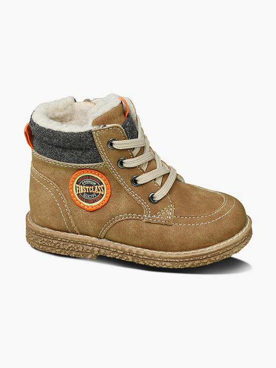 Toddler Boy Tan Lace-up Ankle Boots