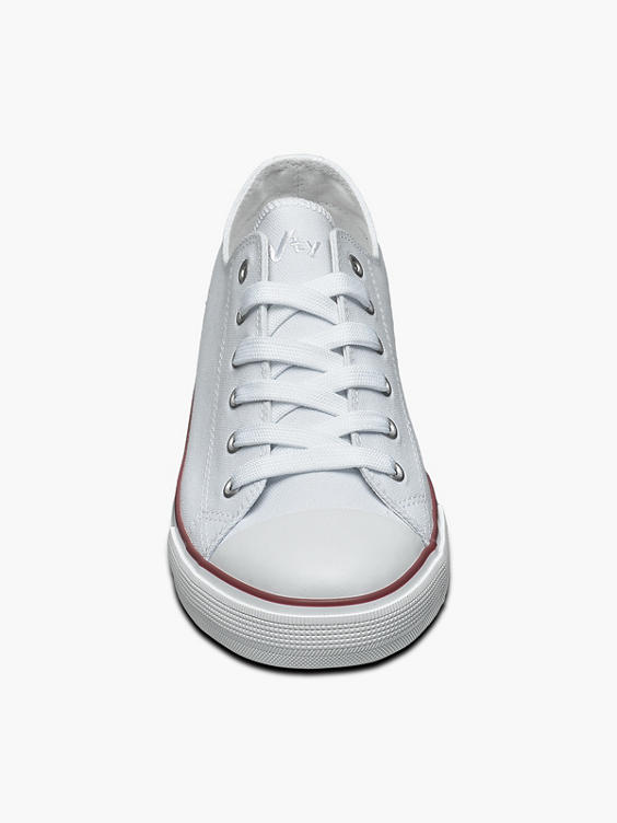 Mens VTY White Lace-up Canvas Shoes