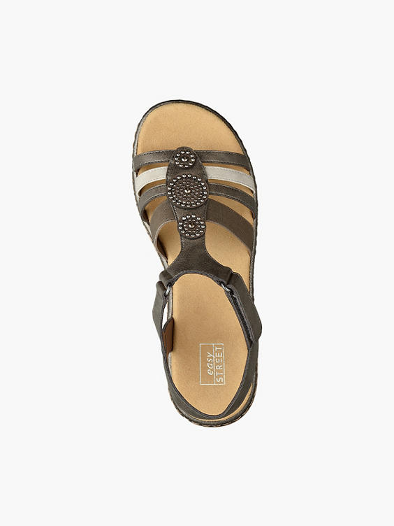 Taupe Gem Detail Sandals