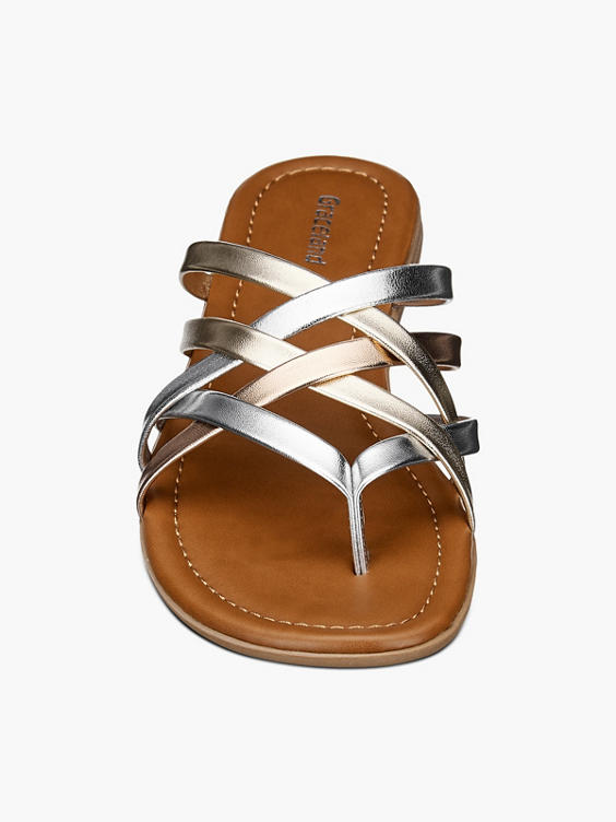 Metallic Toe Post Sandals