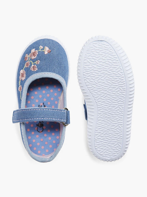 Toddler Girls Embroidered Canvas Shoe