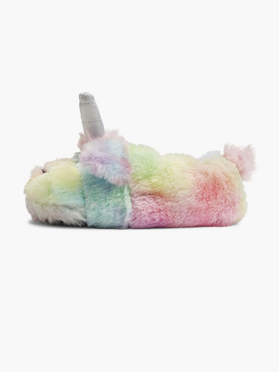 Ladies Casa Mia Novelty Multicoloured Unicorn Slippers