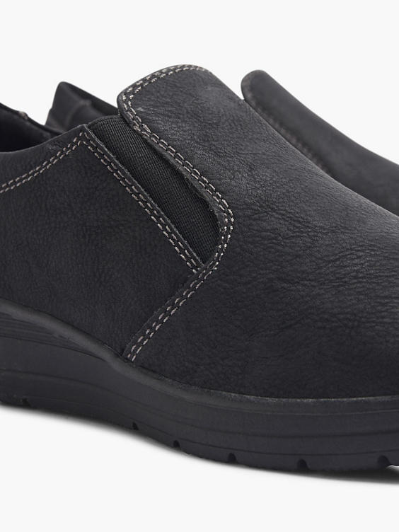 Ladies Black Slip On Comfort Shoes