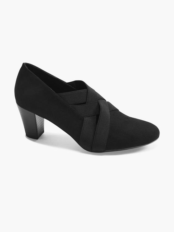 Ladies Black Elasticated Heels