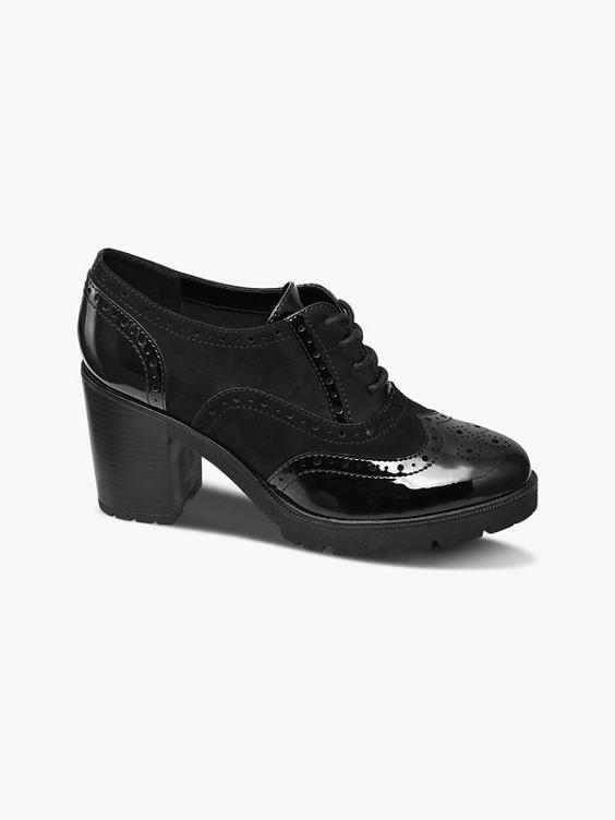 (Graceland) Black Lace Up Heeled Shoes in Black | DEICHMANN