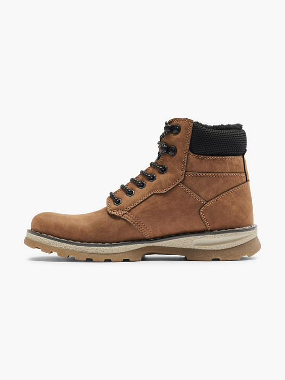 Mens Landrover Tan Causal Lace-up Boots