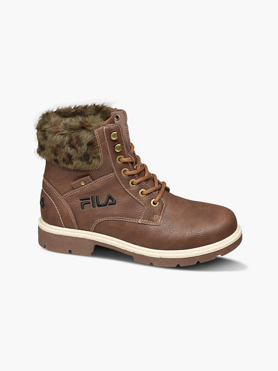 Ladies Fila Brown Lace-up Boots