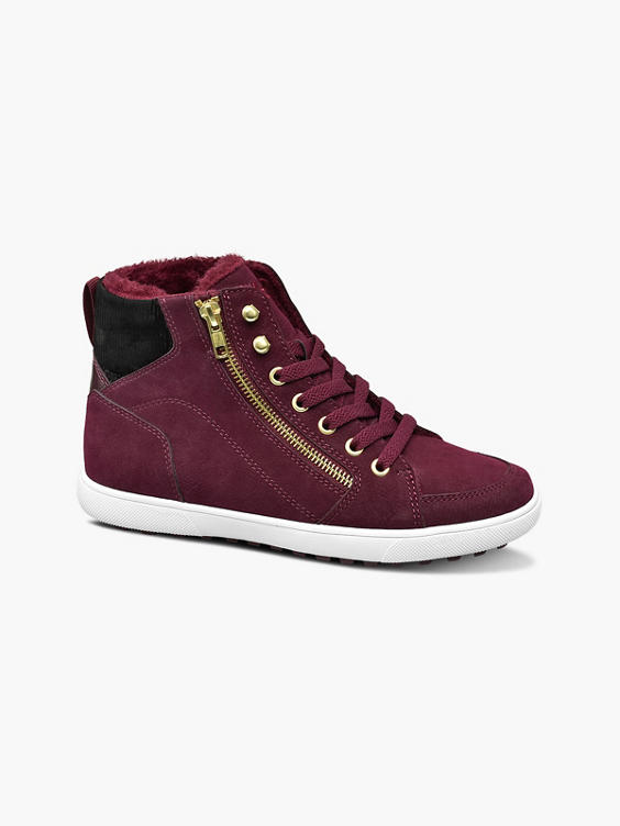 Ladies VTY Burgandy Lace-up Trainers
