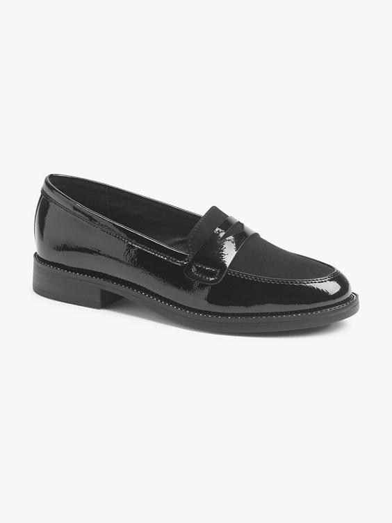 Piping Specially support Graceland) Női loafer fekete színben | DEICHMANN