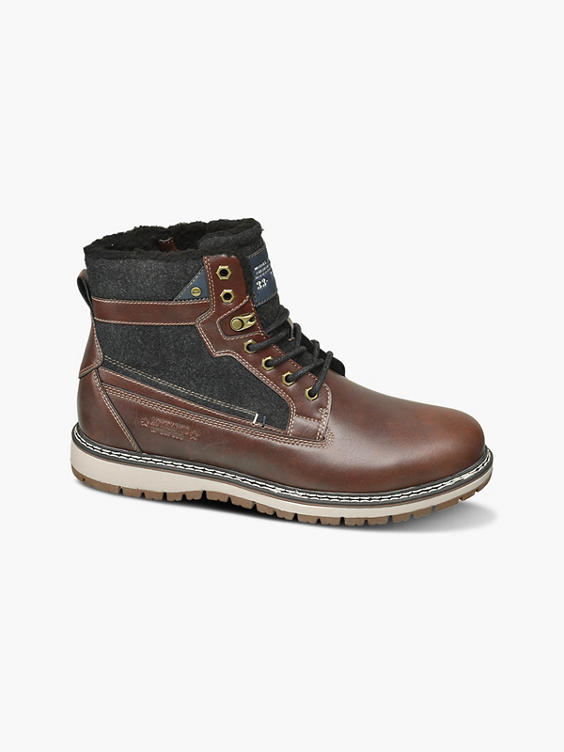 (Venice) Mens Venice Brown Casual Lace-up Boots in Dark brown | DEICHMANN