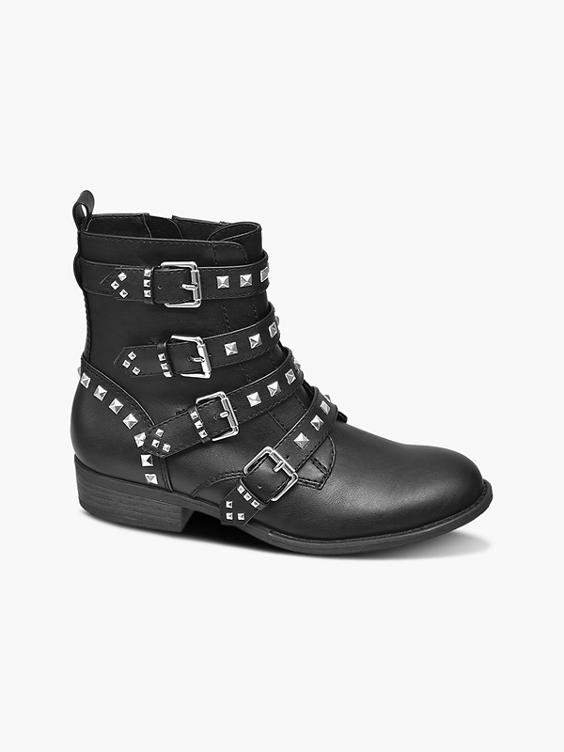 (Catwalk) Black Studded Ankle Boots in Black | DEICHMANN