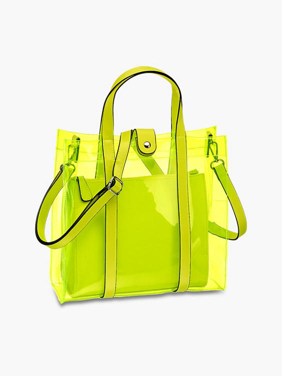 Neon Yellow Tote Handbag