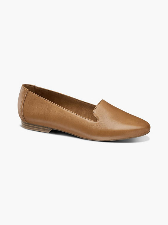 Cognac Soft Leather Loafers