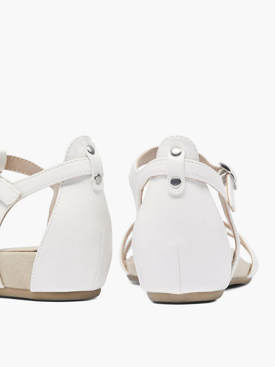 White Diamante Detail Sandals