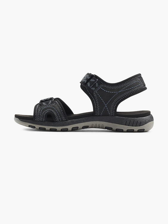 Black Sporty Walking Sandals
