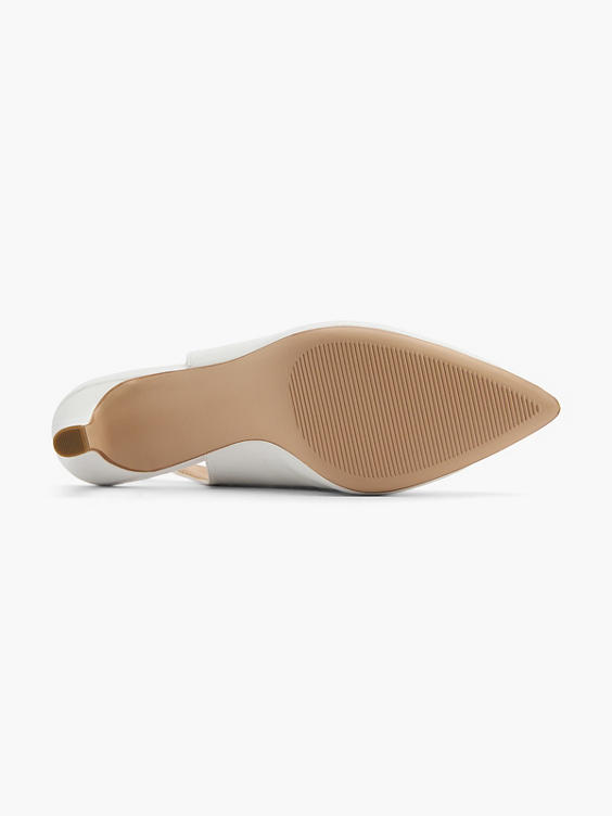 Witte slingback pump crocoprint