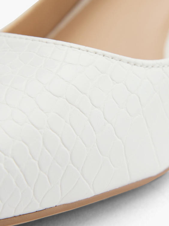 Witte slingback pump crocoprint